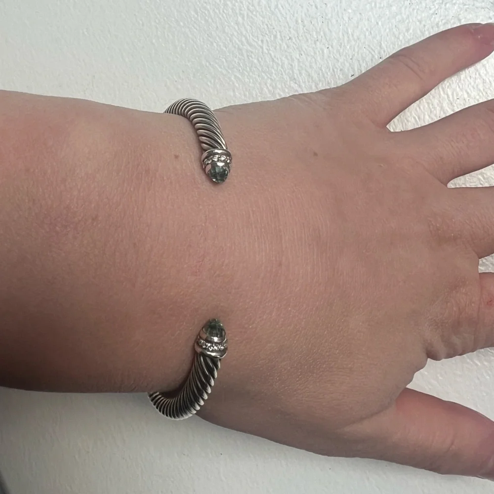 David Yurman Cable Bracelet
Sterling Silver, Prasiolite, Diamonds, 5mm - Picture 5 of 5